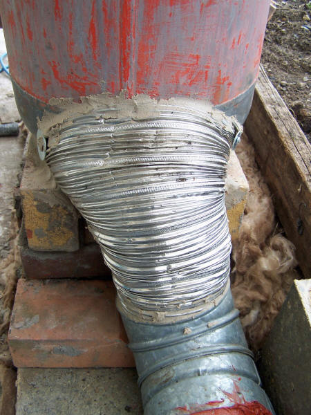 Transition from the barel to the flue